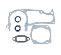 Rynplex Juego de juntas de silenciador de cilindro de cárter de 2 piezas, kit de sello de aceite, for piezas de motosierra Husqvarna, 362 365 371 372 Kit de cojinetes de cigüeñal para motosierra