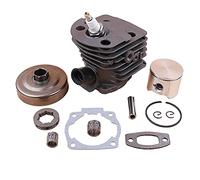 Rynplex Juego de rodamientos de piñón de tambor de embrague de pistón de cilindro de 45mm, piezas de Motor de motosierra, for Husqvarna, 55 51 50 325 7T Pistón de motosierra