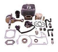 Rynplex Kit de bobina de encendido de cigüeñal de pistón de cilindro de 54mm, juego de tubo flexible de filtro de aceite y combustible, for motosierra STIHL, MS660 066 MS 660 Pistón de motosierra