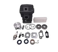 Rynplex Kit de bujías de rodamiento de Anillos de pistón de cilindro de 42,5 MM, piezas de repuesto for motosierra, for STIHL, 025 MS250 023 MS230 1123 020 1209 Pistón de motosierra