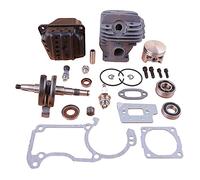 Rynplex Kit de cigüeñal de pistón cilíndrico, juego de juntas de sello de aceite de cojinete de manivela de perno, for motosierra STIHL, 026 MS260 1121 020 1217 Pistón de motosierra