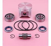 Rynplex Kit de clip de anillo de pistón de 47mm, for Husqvarna, juego de sello de aceite de cojinete de manivela 359, pieza de repuesto de motosierra Kit de cojinetes de cigüeñal para motosierra