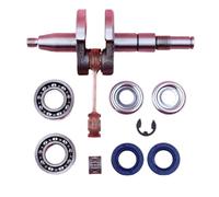 Rynplex Kit de clip E de arandela de embrague de sello de aceite de cojinete de cigüeñal, for motosierra STIHL, MS180 018 MS 180, pieza de pasador de 10mm Kit de cojinetes de cigüeñal para motosierra