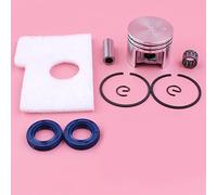 Rynplex Kit de filtro de aire de sello de aceite con anillo de pasador de pistón de 38mm, for STIHL MS180 018 MS 180, pieza de repuesto de motosierra Kit de cojinetes de cigüeñal para motosierra
