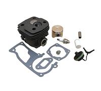Rynplex Kit de filtro de combustible de bujía de pistón de cilindro de 47mm, for Husqvarna, 359 357 XP 357XP, piezas de Motor de motosierra de gasolina 537 15 73-02 Pistón de motosierra