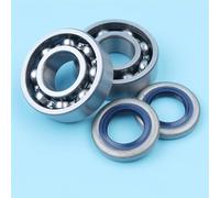 Rynplex Kit de juego de sellos de aceite con rodamiento de bolas del cigüeñal, for motosierra Husqvarna, 51 55 254 257 262 357 359 505275719 738220225 Kit de cojinetes de cigüeñal para motosierra