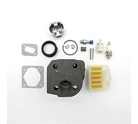 Rynplex Kit de junta de filtro de aire con cojinete de pistón de cilindro de 44mm, repuestos de motosierra de gasolina, for Husqvarna, 353 350 346 346XP 351 Pistón de motosierra