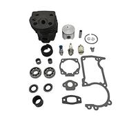 Rynplex Kit de juntas de cojinete de manivela de válvula de descompresión de pistón de cilindro de 46MM, for Husqvarna, 51 55 55, for Rancher, piezas de motosierra Pistón de motosierra