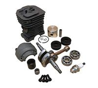 Rynplex Kit de motor de sello de aceite de cojinete de cigüeñal de cilindro de pistón de 40mm, for Husqvarna, 136 137 141 142 repuestos de motosierra de Gas 530069941 Pistón de motosierra