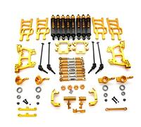 Rynplex Kit de piezas mejora metal, brazos suspensión amortiguador, for HSP 94111 94108 1/10 RC Car Monster Truck Accesorios Enlace del brazo de suspensión del coche Rc(Yellow)