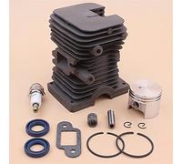 Rynplex Kit de pistón de cilindro de 37 mm, for STIHL MS170 017 MS 170, junta de silenciador, sello de aceite, cojinete, bujía, motosierra 1130 020 1204 Kit de cojinetes de cigüeñal para motosierra