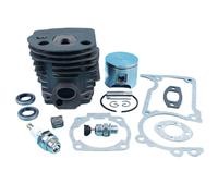 Rynplex Kit de pistón de cilindro de 46mm, for Husqvarna, 55 51 juntas de sellos de aceite de motosierra válvula de descompresión 503609172 Kit de cojinetes de cigüeñal para motosierra