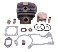 Rynplex Kit de pistón de cilindro de 52mm, junta de bujía, válvula de descompresión, juego de sello de aceite, motosierra, for STIHL, MS440 044 1128 020 1227 Pistón de motosierra