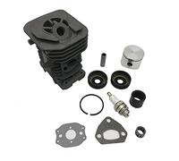 Rynplex Kit de reconstrucción de Motor de junta de cojinete de anillo de pistón de cilindro de 38MM, repuestos de motosierra, for Husqvarna, 142 141 137 136 Pistón de motosierra