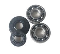 Rynplex Kit de rodamiento de bolas ranurado con sello de aceite del cigüeñal, for motosierra 2500 25CC Kit de cojinetes de cigüeñal para motosierra