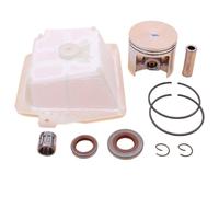 Rynplex Kit de sello de aceite con anillo de pasador de pistón de 47mm, for motosierra STIHL, MS361 MS341 MS 361 341 11350302000 11351201601 96400031600 Kit de cojinetes de cigüeñal para motosierra