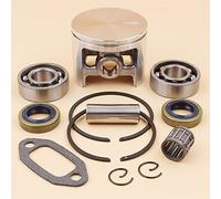 Rynplex Kit de sello de aceite de cojinete de manivela de anillos de pistón de 52MM, for reemplazo de Motor de motosierra Husqvarna, 268 272 272XP Kit de cojinetes de cigüeñal para motosierra