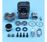 Rynplex Kit de vela de cilindro de motor de pistón de 38mm, for STIHL, 018 MS180 MS 180, sello de aceite de cojinete de cigüeñal de motosierra Kit de cojinetes de cigüeñal para motosierra
