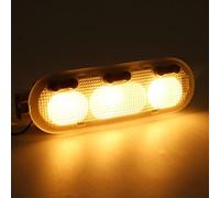Rynplex Lámpara de luz lectura for techo cúpula interior coche, luces espejo, 3 botones, tres interruptores, for Renault, Dacia, Qashqai, Sunny March Luz de lectura de techo interior del coche