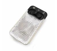 Rynplex Panel de luz lectura interior del coche, cubierta lámpara techo, for Peugeot, for 206 207, for Citroen, for C2, color gris Luz de lectura de techo interior del coche(Light)