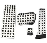 Rynplex Pedales de coche Acelerador Freno Reposapiés Pad, for Mercedes-Benz, CES GLK SLK CLS SL-Class W203 W204 W211 W212 W210 Kit de protección para pedales de coche(BLACK AT With Rest)