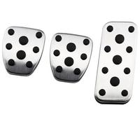 Rynplex Pedales de reposapiés la cubierta almohadilla del pedal freno coche acero inoxidable, for Subaru, for Forester, SG Kit de protección para pedales de coche(BLACK MT Without Rest)