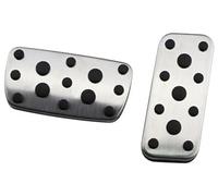 Rynplex Pedales de reposapiés la cubierta almohadilla del pedal freno coche acero inoxidable, for Subaru, for Forester, SG Kit de protección para pedales de coche(BLACK AT Without Rest)