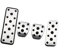 Rynplex Pedales de reposapiés la cubierta almohadilla del pedal freno coche acero inoxidable, for Subaru, for Forester, SG Kit de protección para pedales de coche(BLACK MT With Rest)