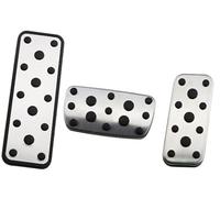 Rynplex Pedales de reposapiés la cubierta almohadilla del pedal freno coche acero inoxidable, for Subaru, for Forester, SG Kit de protección para pedales de coche(BLACK AT With Rest)