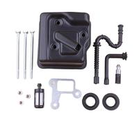 Rynplex Silenciador de escape, for STIHL, MS390 MS310 MS290 039 029 Filtro de aceite combustible Sello de línea Soporte Perno Junta Motosierra Kit de cojinetes de cigüeñal para motosierra
