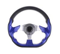 Rynplex Volante de barco aleación aluminio estilo batalla 320 mm, 3 radios, 3/4 in, tapa central agarre suave for yate marino, pontón Pieza de repuesto para timón de barco