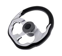 Rynplex Volante de barco marino aleación aluminio primera calidad 310 mm con chavetero cónico 3/4 pulgadas tapa central Pieza de repuesto para timón de barco