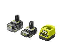 RYOBI - 2 baterías One+ y Cargador de Sonido: 1 batería de 4,0 Ah, 1 batería de 2,0 Ah, 1 Cargador de 2,0 A - RC18120-242X