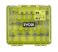Ryobi Juego de fresas para router 24 piezas con estuche