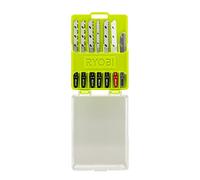 Ryobi 5132002812 - Hoja de sierra de calar (10 unidades) RAK6JSBW - Juego de hojas de sierra para madera, plástico, piedra, granito y metal (6 piezas)