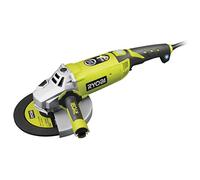 RYOBI - Amoladora Angular 18V ONE+ 220V, 2000W, Ø230mm - Velocidad 6600 rpm - Empuñadura Trasera Giratoria 180°, Soft Start - Incluye 1 Disco de Desbarbar el Metal y 1 Llave de Servicio - EAG2000-G