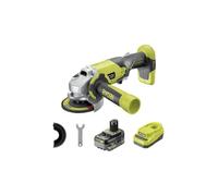 RYOBI Amoladora angular inalámbrica ONE+ de 18 V, diámetro de disco de 115 mm, incluye batería de 4,0 Ah y cargador