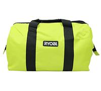 Ryobi Bolsa de contratista original genuino con boca ancha de con cremallera única y costura cruzada X