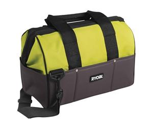 RYOBI - Bolsa Reforzada Verde y Negra 460x305x305 mm para 3 o 4 Herramientas ONE+ - Bolsillos Laterales Abiertos y Cierre de Cremallera - 2 Asas Reforzadas, 1 Correa de Hombro Ajustable - UTB04