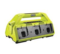 RYOBI - Cargador de 6 Puertos 2,7Ah 18V One+ - para Baterías 18V One+ - Indicadores LED de Carga - Compatible con Más de 200 Herramientas de Bricolaje, Jardinería, Limpieza, Automoción - RC18-627