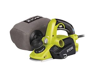 RYOBI - Cepillo Eléctrico 220V, 600W - Ancho Plancha 82mm, Profundidad máx. Cepillado 8mm Paso 2mm, Ranura 0,5mm - Incluye 2 Planchas Reversibles de Carburo de Tungsteno, 1 Guía Paralela - EPN6082CHG