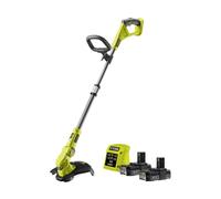RYOBI - Cortabordes/Canteadora 18V One+ - Ø de Corte 25-30cm - Trabajos de Acabado, Bordes de Macizos y Fondos de Taludes - Incluye 2 Baterías Litio+ 18V One+ 2,0 Ah, 1 Cargador 1,5A - RLT1832-25S