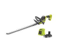 RYOBI - Cortasetos 18V One+ con Batería 18V One+ 2,0 Ah y Cargador 1,5A - Espada 55cm, Capacidad máx. 24mm, Velocidad 2700 RPM - Recogedor de Residuos HedgeSweep, Funda Protectora - RY18HT55A-120