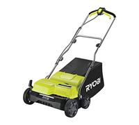 RYOBI - Escarificador/Aireador 1400W 220V - Ancho 35cm - 4 Posiciones de Trabajo - 1 Rodillo Escarificador con 16 Cuchillas, 1 Rodillo Aireador con Garras y 1 Contenedor Flexible 55L - RY1400SF35B