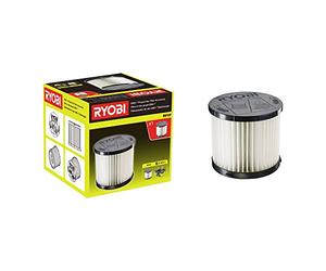 RYOBI Filtro HEPA H12 lavable RPVF para aspiradora de taller R18PV 99,5% | Cartucho desmontable, retiene partículas finas de lijado y yeso, enjuague con agua clara, reutilización después del secado