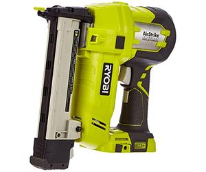RYOBI - Grapadora de Acabado 18G de Aire Comprimido 18V ONE+ - Grapas 5,5-6,1mm de Ancho, 10-38mm de Largo - Incluye 500 Grapas, 2 Puntas de Protección de Material, sin Batería ni Cargador - R18S18G-0