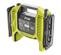 RYOBI - Inflador Multiusos 18V ONE+ - Inflador/Desinflador de Batería Litio+ 18V 2,0Ah (No Incluida) - 3 Boquillas de Inflado para Neumáticos de Coche, Bicicleta, Pelotas y Más - R18MI-0