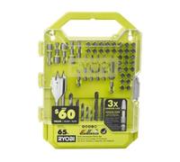 RYOBI Juego de brocas de destornillador y brocas de impacto (65 piezas) A986501