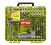 RYOBI Kit de Brocas y Puntas de Atornillar 100 Piezas - Multimaterial para Madera, Metal, Plástico y Mampostería