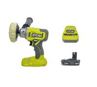 RYOBI Kit de pulidor/lijadora inalámbrica de 18 V de velocidad variable de 3 pulgadas con (1) batería y cargador, empaquetado a granel